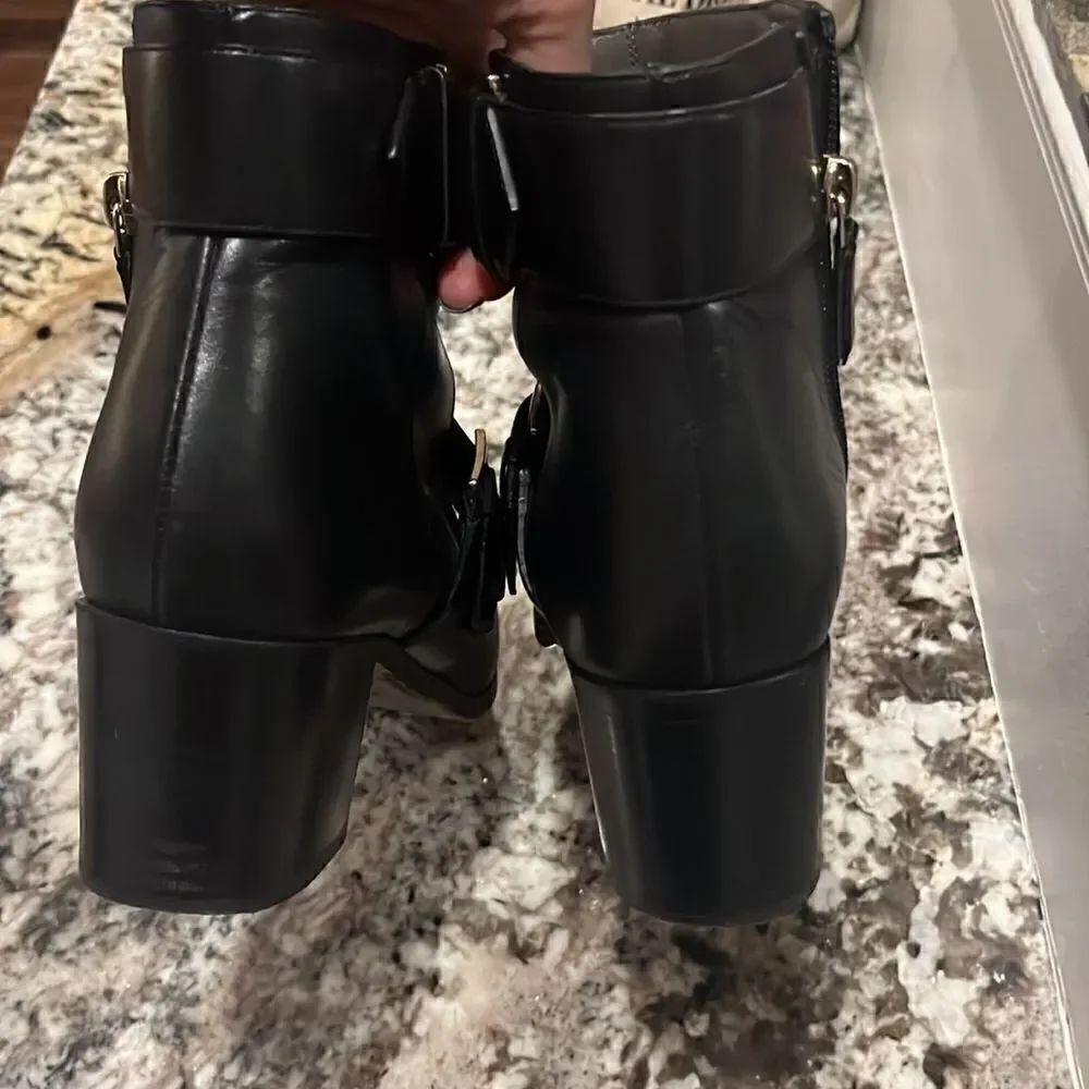 Jason Wu Double Buckle Pointed Toe Leather Booties - Picture 7 of 12